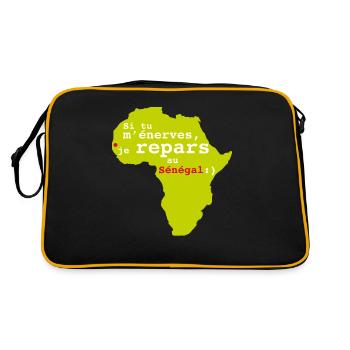 si tu m'énerves.png - Sac Retro - noir/or - Dos