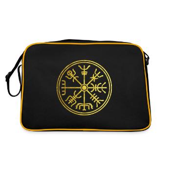 Viking boussole design or vintage nordique - Sac Retro - noir/or - Dos