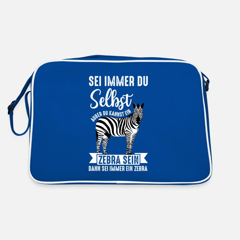 Sei mmer du selbst außer du kannst ein Zebra sein Retro Tasche