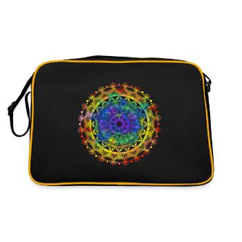 Mandala spirituel vibrant avec des couleurs vives - Sac Retro - noir/or - Dos