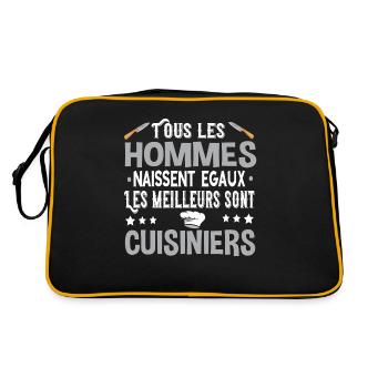 Chef Cuisinier Cadeau Cuisine Métier Humour - Sac Retro - noir/or - Dos