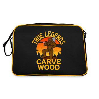True Legends Carve Wood Bigfoot Legend - Sac Retro - noir/or - Dos