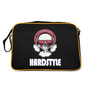 Hardstyle music tête de mort avec lunettes de soleil - Sac Retro - noir/or - Dos
