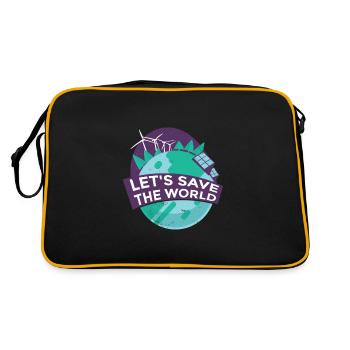 Let Us Save The World Clean Energy - Retro Bag - black/gold - Back