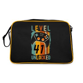 Level 41 Unlocked Funny Gaming - Retro Bag - black/gold - Back