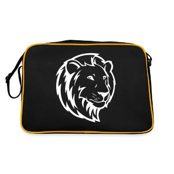 tête de lion - Sac Retro - noir/or - Dos