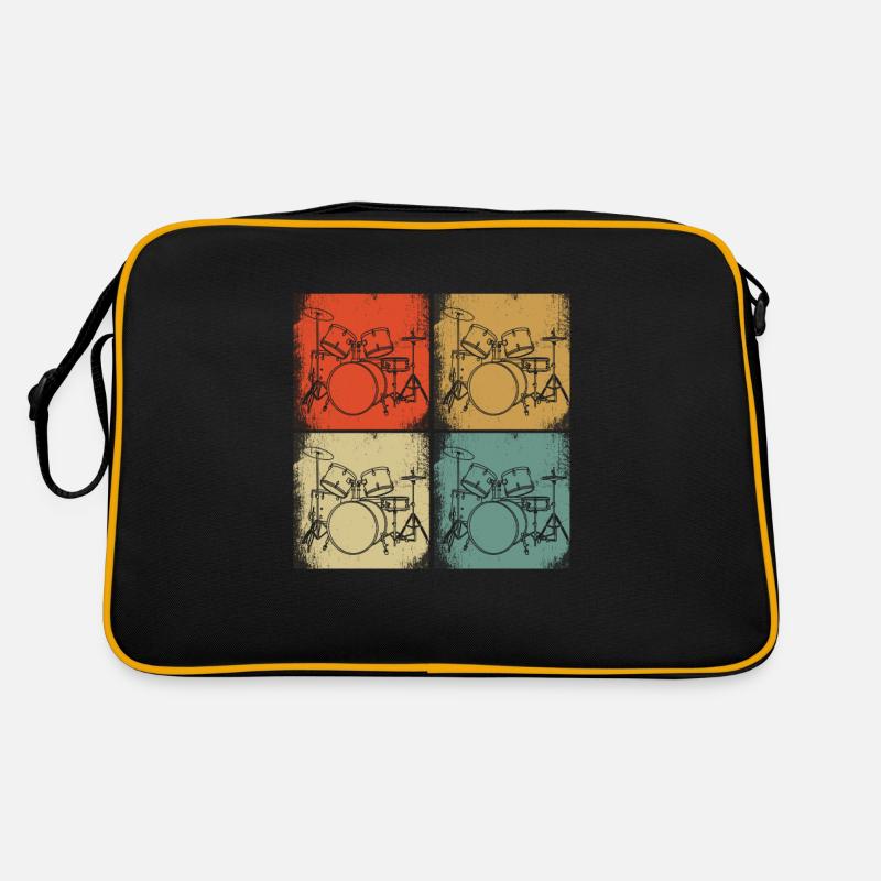 Retro drums design illustration Drummer Retro Bag