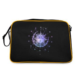 Magie Spirituelle Soleil Symbole Magique Occulte - Sac Retro - noir/or - Dos