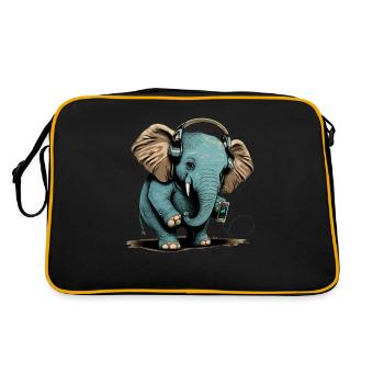 elephant headphones - Retro Tasche - Schwarz/Gold - Hinten