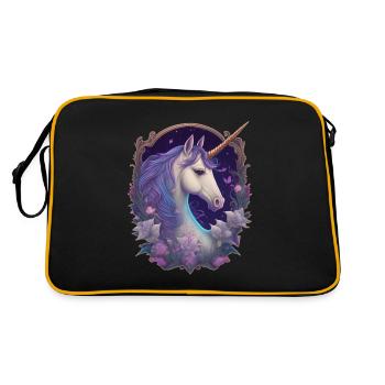 Licorne gothique Poney Magique Cheval Enchanteur - Sac Retro - noir/or - Dos