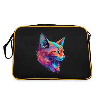 Cats Pet Art Cute Cat Cute Kitten - Retro Bag - black/gold - Back