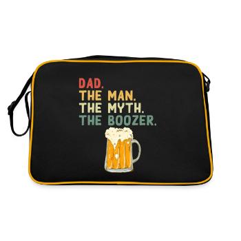 Funny Father Saying - Alcohol Loving Dad - Retro Bag - black/gold - Back