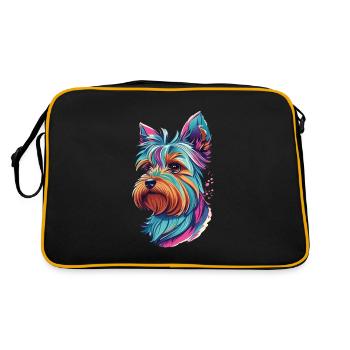 Dog Yorkshire Terrier Dogs Art Pet Yorkie - Retro Bag - black/gold - Back