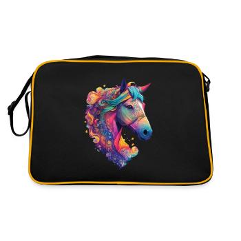 Horse Pony Rider Design Horse Horse Dressage - Retro Bag - black/gold - Back