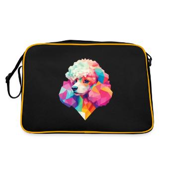 Dogs Poodle Design Dog Pet Cute Dog Owner - Retro Bag - black/gold - Back