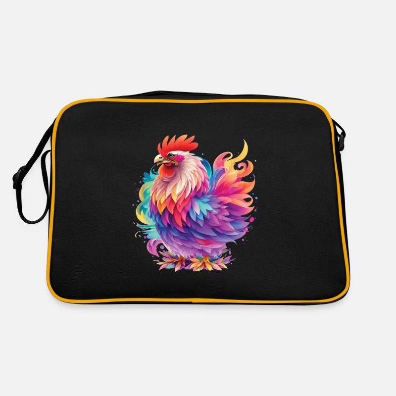 Colorful Chicken Chicken Lover Chickens Design Retro Bag