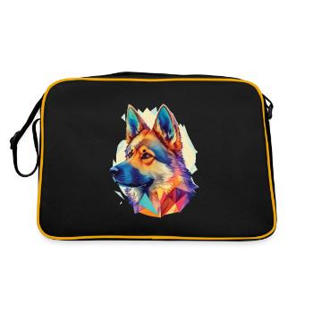 Conception de chien de berger allemand - Sac Retro - noir/or - Dos
