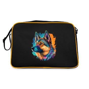 Meilleur ami et chien du berger allemand - Sac Retro - noir/or - Dos
