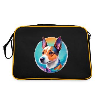 Jack Russel Chien préféré et fidèle compagnon - Sac Retro - noir/or - Dos