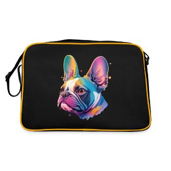 Bouledogue Français Fidèles Chiens Ami Chien - Sac Retro - noir/or - Dos