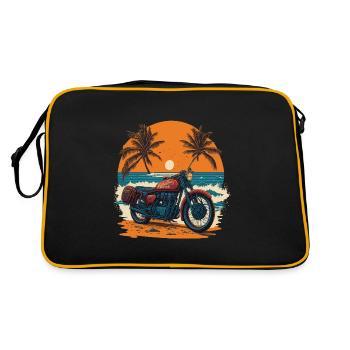 Rétro Motard Motard Design Flair Liberté - Sac Retro - noir/or - Dos