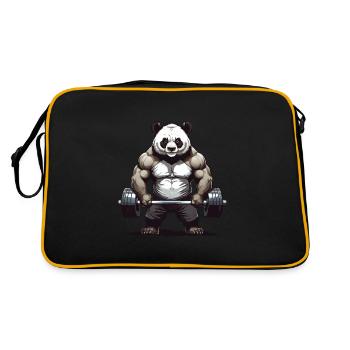 Conception de dynamophilie de musculation Panda - Sac Retro - noir/or - Dos