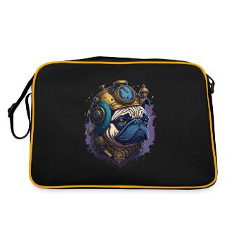 Esthétique Steampunk Carlin chien amant de chien - Sac Retro - noir/or - Dos