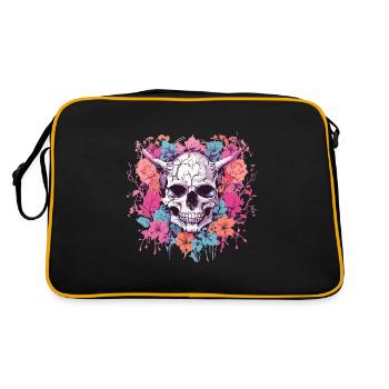 Démons crâne Pastel gothique occulte Design - Sac Retro - noir/or - Dos