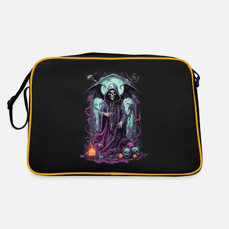 Grim Reaper Skull Gothic Occult Design Retro Bag