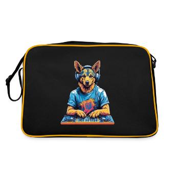 DJ berger allemand musique fête chiens conception - Sac Retro - noir/or - Dos