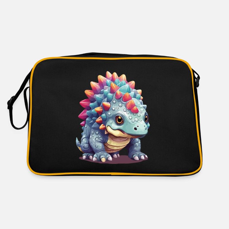 Mignon Pastel Ankylosaurus Dino Comic Sac Retro