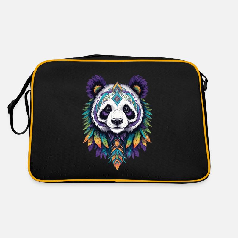 Panda Bear Mandala Dream Catcher Design Retro Bag