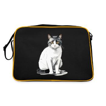Chats domestiques, Propriétaire, Chat mignon, Chats, Dame - Sac Retro - noir/or - Dos
