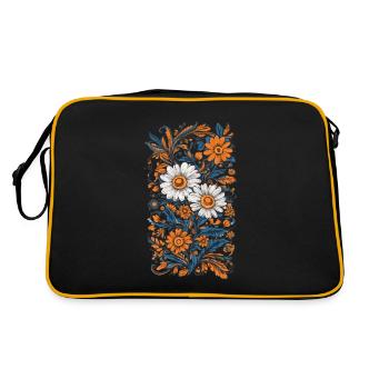 Camomille Vintage Floral Design décoration esthétique - Sac Retro - noir/or - Dos