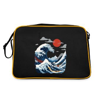 Capitaine de voilier japonais Ukiyo-E Art - Sac Retro - noir/or - Dos