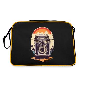 Vintage Photo Camera Aesthetic Photographer Retro - Retro Bag - black/gold - Back