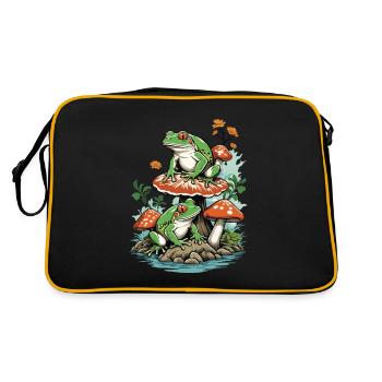 La grenouille Streetwear esthétique Vintage Design - Sac Retro - noir/or - Dos