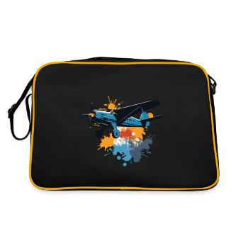 Model Airplane Pilot Airplane Hobby Design - Retro Bag - black/gold - Back