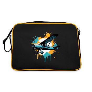 Model Airplane Pilot Airplane Airplane Hobby Design - Retro Bag - black/gold - Back