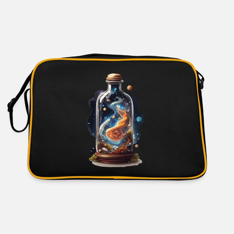 Universum in Flasche Boho Style Ästhetik Retro Tasche