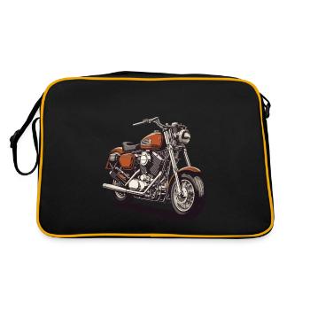 Moto Motard Streetwear Style de course rétro - Sac Retro - noir/or - Dos