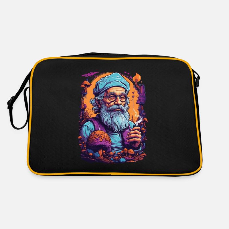 Couleurs vives champignons des bois Art psychédélique Sac Retro
