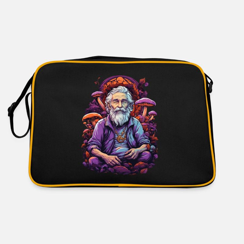 Couleurs vives champignons des bois Art psychédélique Sac Retro