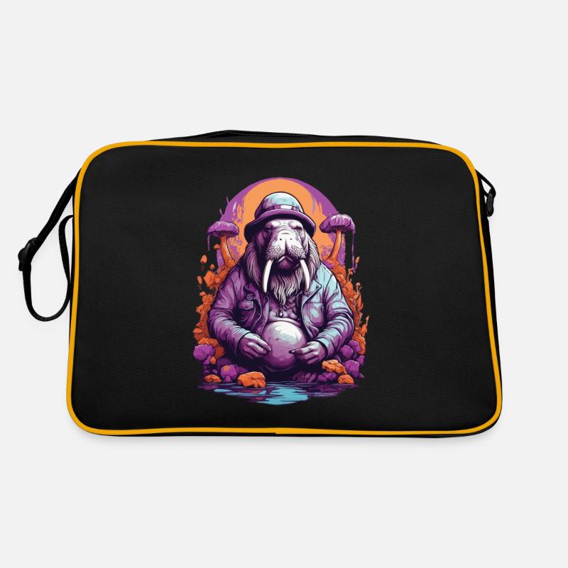 Couleurs vives champignons des bois Art psychédélique Sac Retro