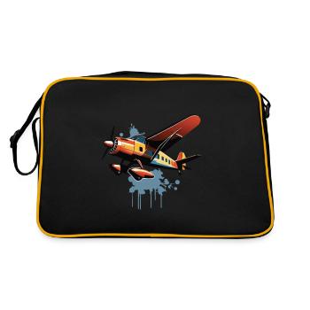 Model Airplane Pilot Airplane Hobby Design - Retro Bag - black/gold - Back