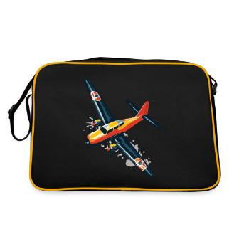 Model Airplane Pilot Airplane Hobby Airplane Design - Retro Bag - black/gold - Back