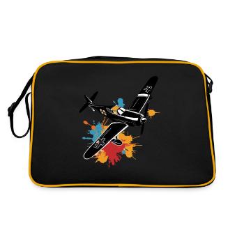 Model Airplane Pilot Airplane Hobby Design - Retro Bag - black/gold - Back