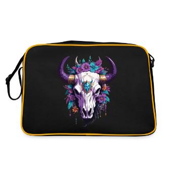 Conception de crâne d'animal totem spirituel de mandala - Sac Retro - noir/or - Dos