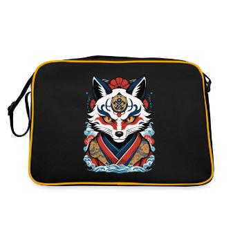 Kitsune Fox Spirit Esthétique Yokai Japon Art - Sac Retro - noir/or - Dos