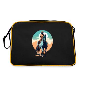 Aesthetic Horses Iconic Design Riders - Retro Bag - black/gold - Back